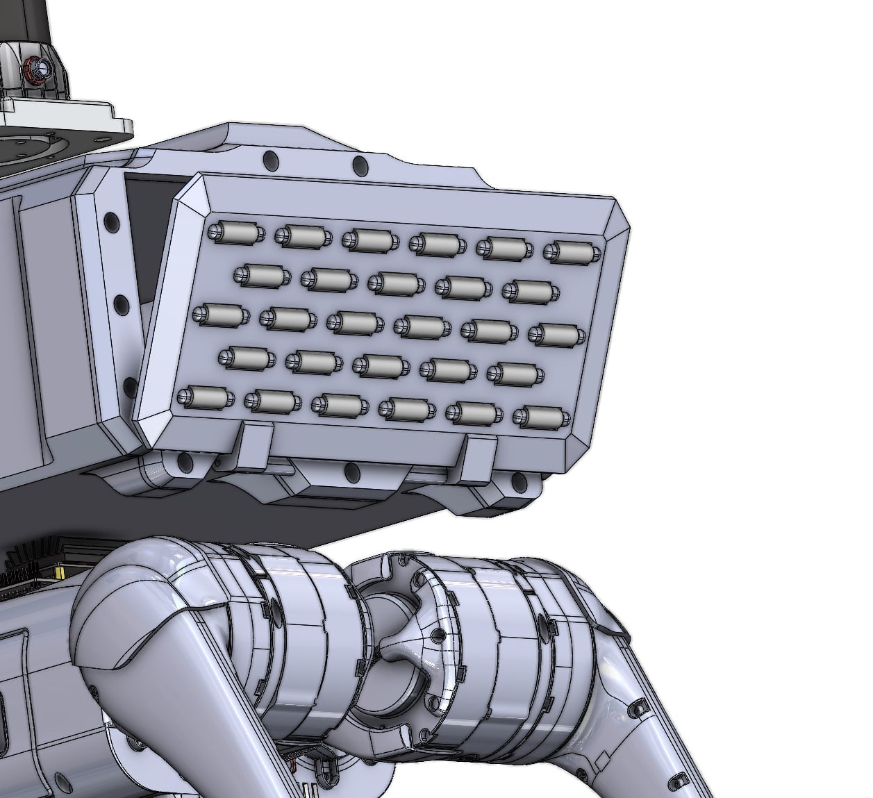 Upper torso and sensor array — CAD detail