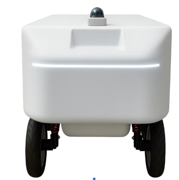 Front view of the delivery rover